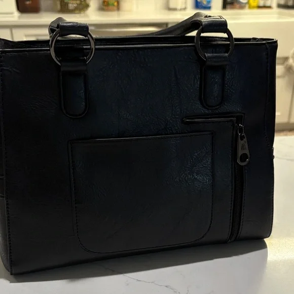 Elegant Black Embellished Tote Bag Excellent condition - Picture 4 of 7